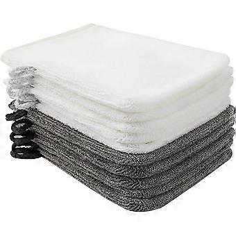 10 Pack Microfiber Body Wash Mitts, Soft Face Mitten, Bath Spa Cloth, Reusable
