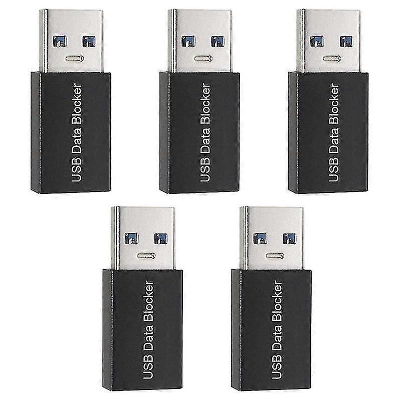 5pcs Usb Data Blocker,charge-only Usb Blocker Adapter For Blocking Data Sync, Protect Against Juice