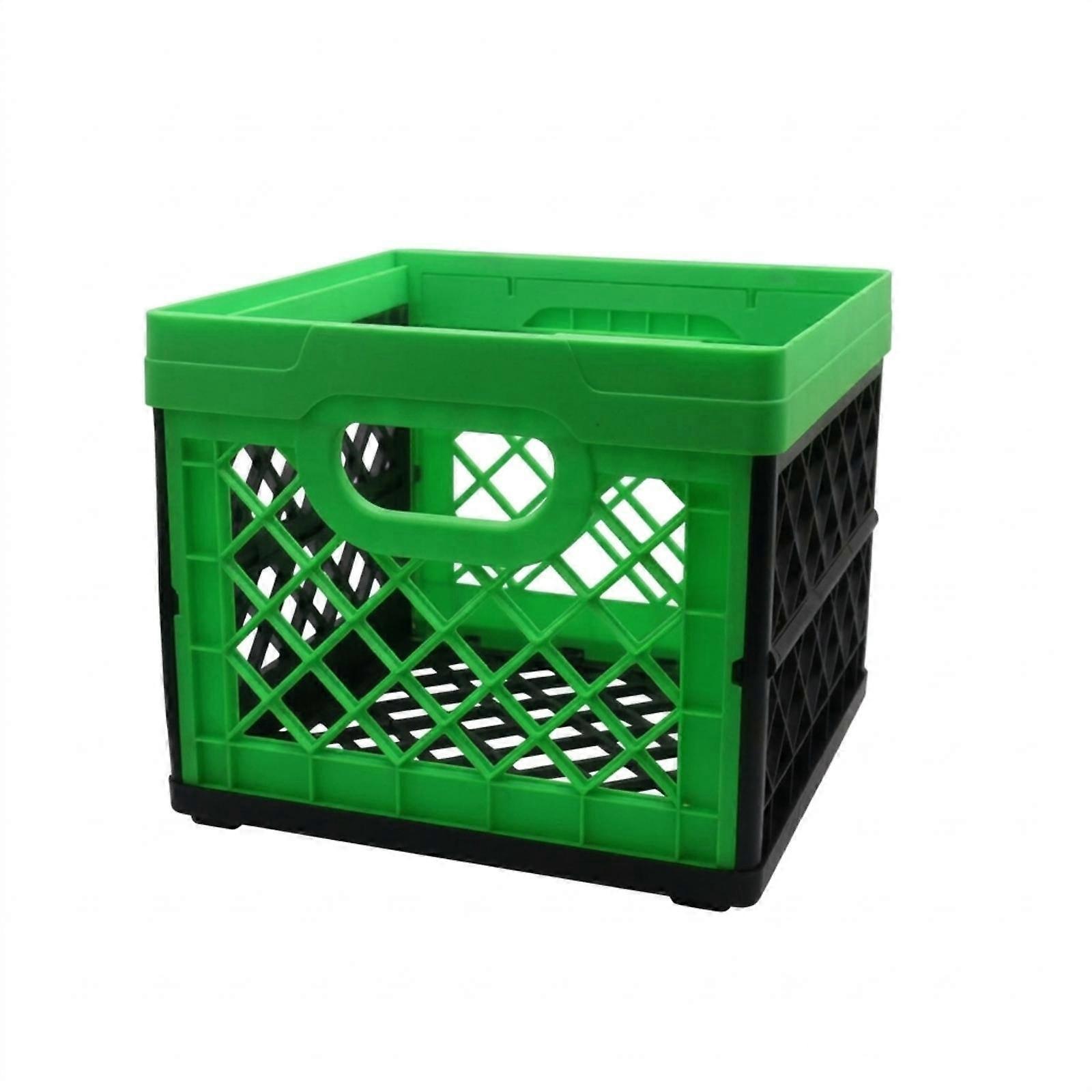 6 Gallon Stackable Storage Basket Multi-Purpose Green Storage Basket Easy to Use