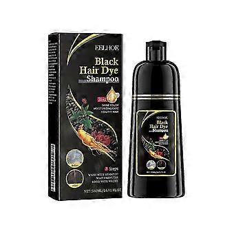 3-in-1 black/brown coloring shampoo for gray hair, instant hair color for women and men, gray hair coverage, plant-based ingredientsSSZFV