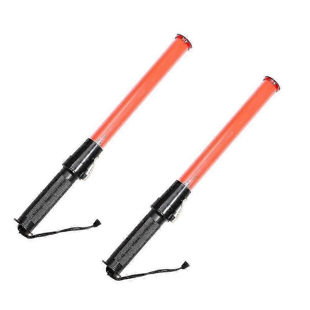 2pcs 43cm Traffic Baton, Led Warning Light
