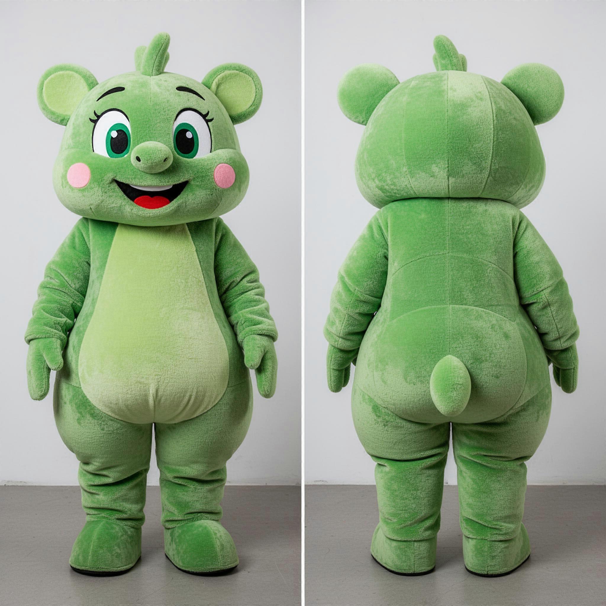 MASTICOT Lime Green Cartoon Ceviche Mascot