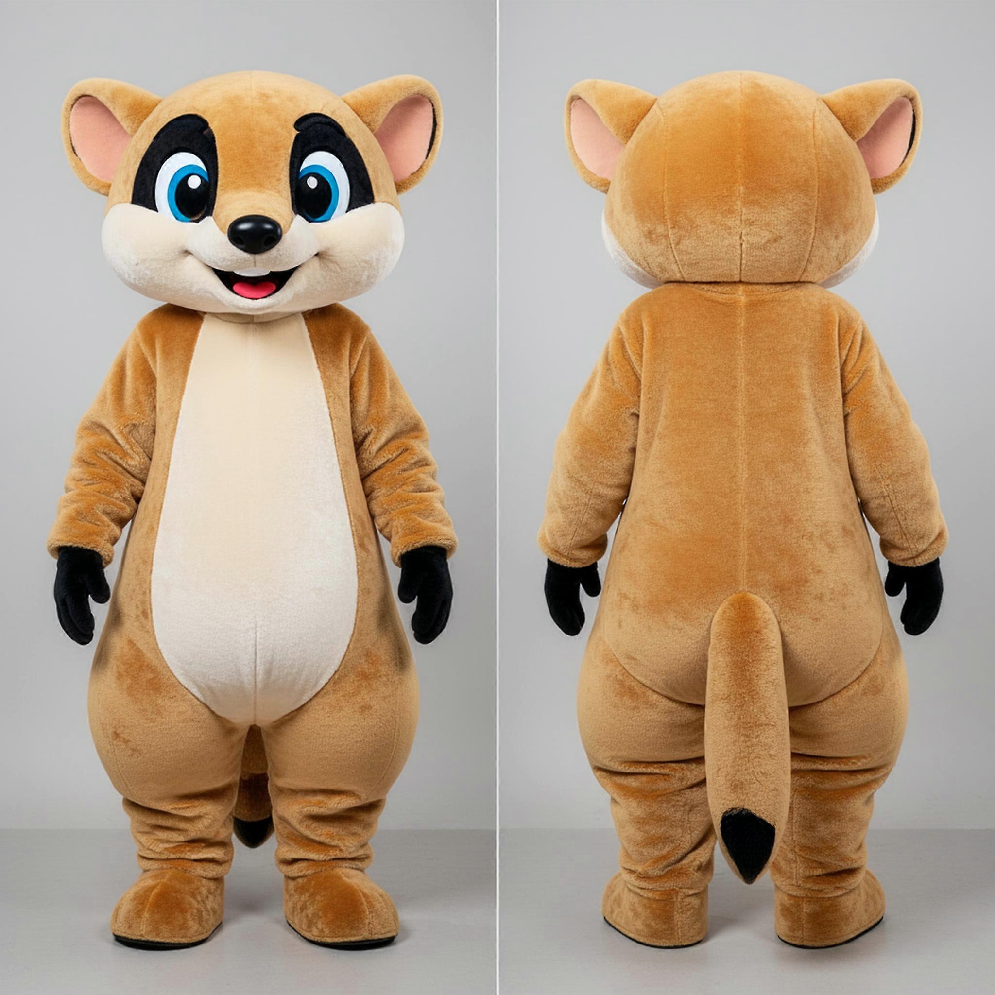 MASTICOT Tan Striped Mongoose Mascot