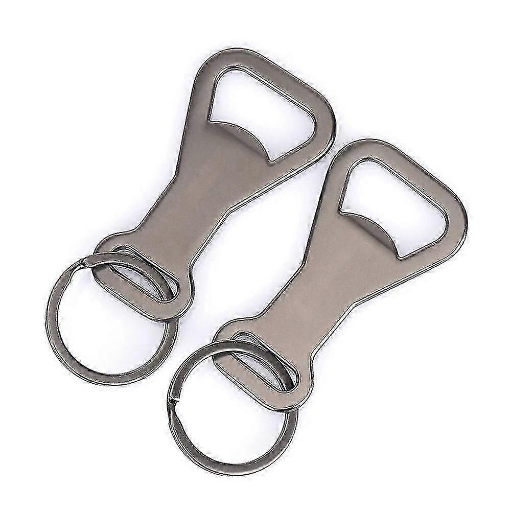2 Pcs Mini Keychain Creative Beer Metal Bottle Opener