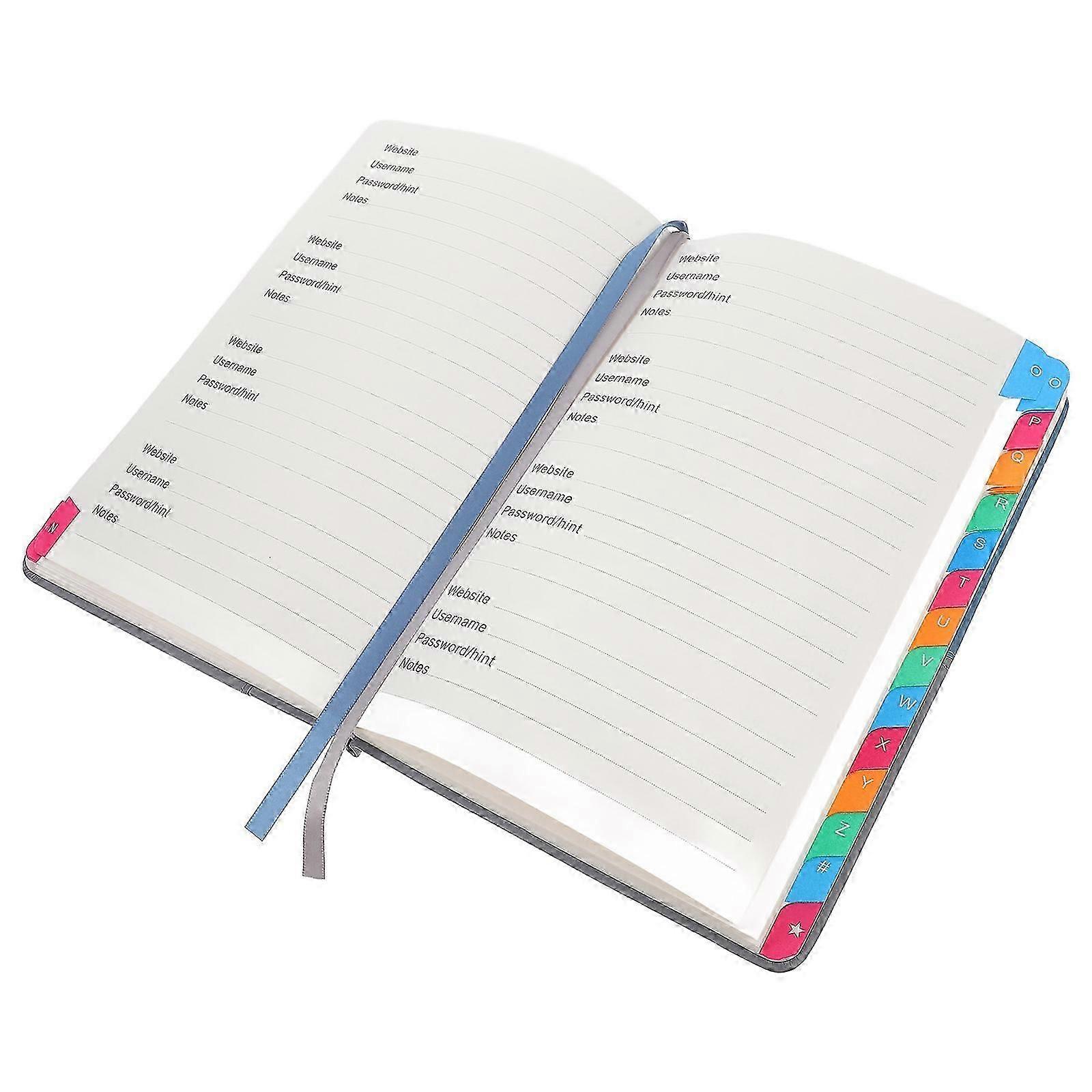 Password Notebook for Internet Website Address Recording 1 Notebook with Tabs