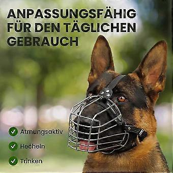 Adjustable Metal Dog Muzzle Cage with Anti-Bite & Anti-Chew Design, Pet Mouth Cover for Daily Training & Walking, Suitable for Medium to Large Breeds
