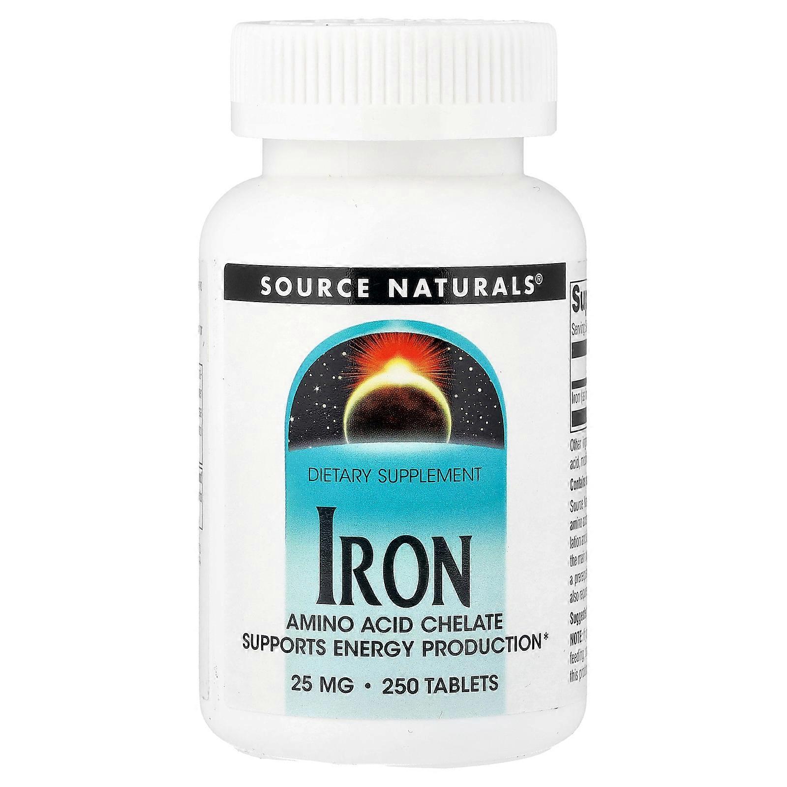 2 x Source Naturals, Iron, 25 mg, 250 Tablets