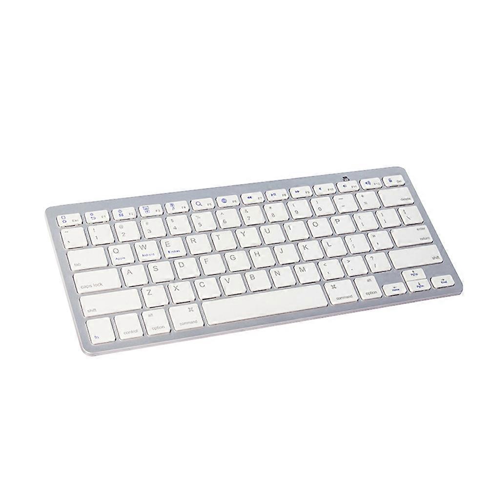 Wireless Keyboard -Thin Keyboard for Computer Use in White
