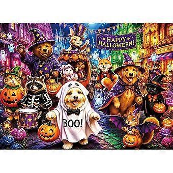 Halloween-Puzzle Kürbisstadt Geister Süßigkeiten Fantasieszene TRW117
