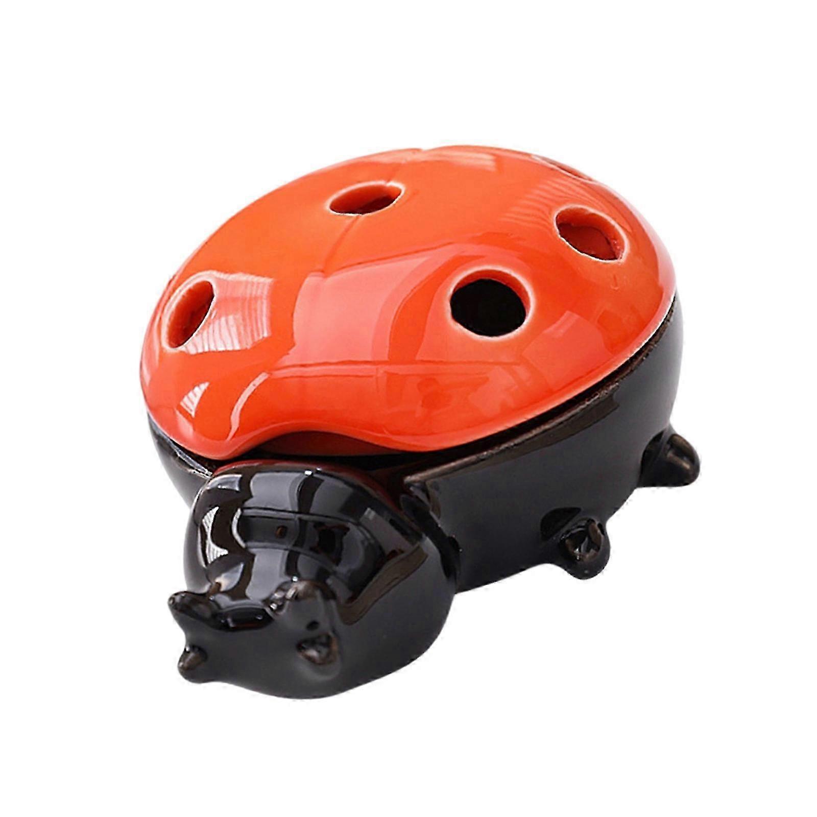 Ceramic Ladybird Ashtray With Lid