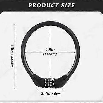 Durable High-Security Heavy Duty Combination Bicycle Cable Lock, Waterproof Digital Code Cycling Lock