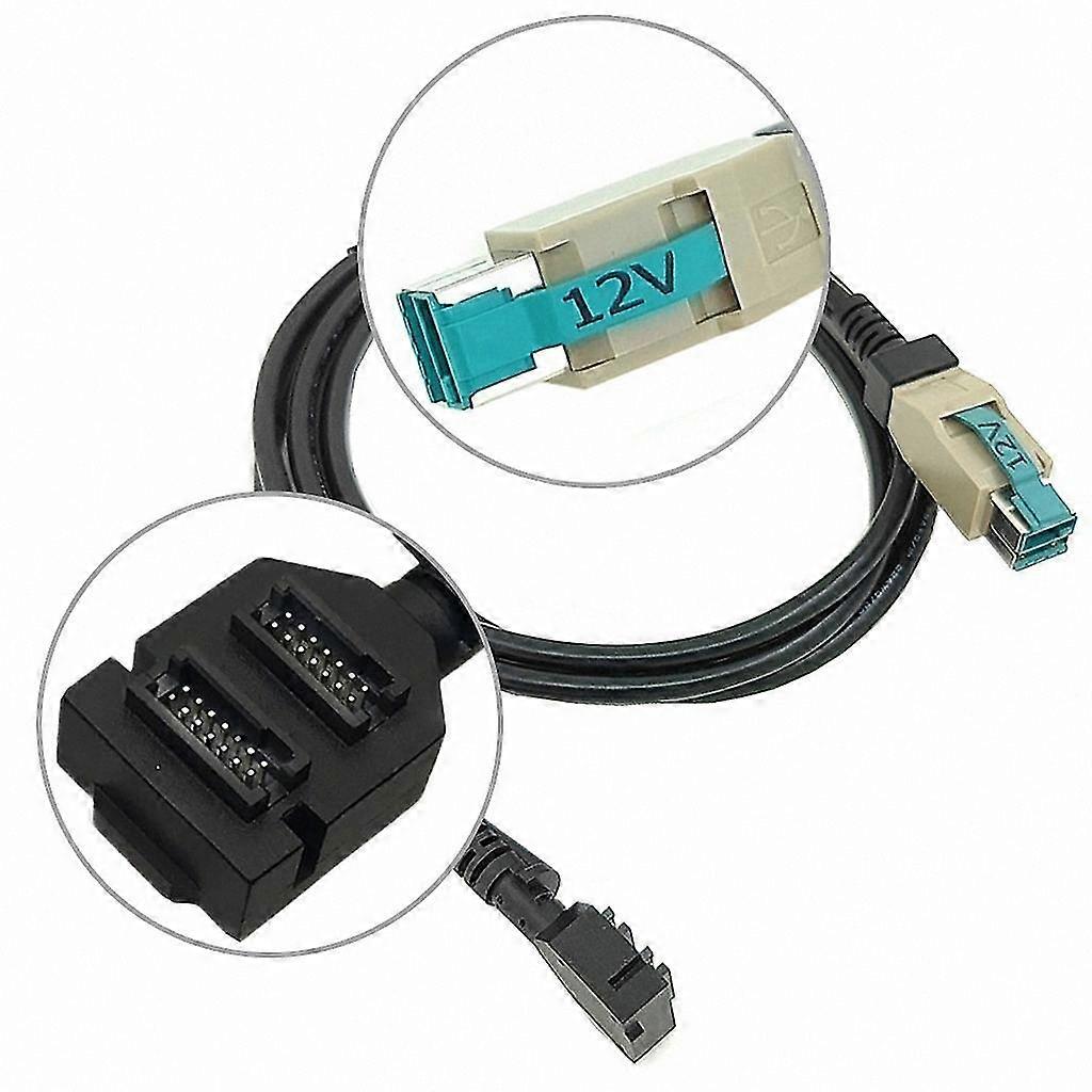 Durable 12V USB 8P Cable for Payment Terminals-Compatible with VX820 Devices