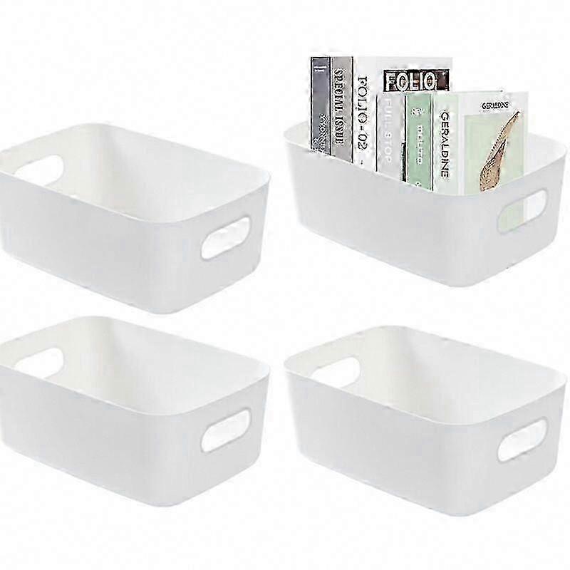 4 Pack Storage Boxes, Plastic Storage Box, Multifunctional Organization Box, Suitable compatible with Kitchen
