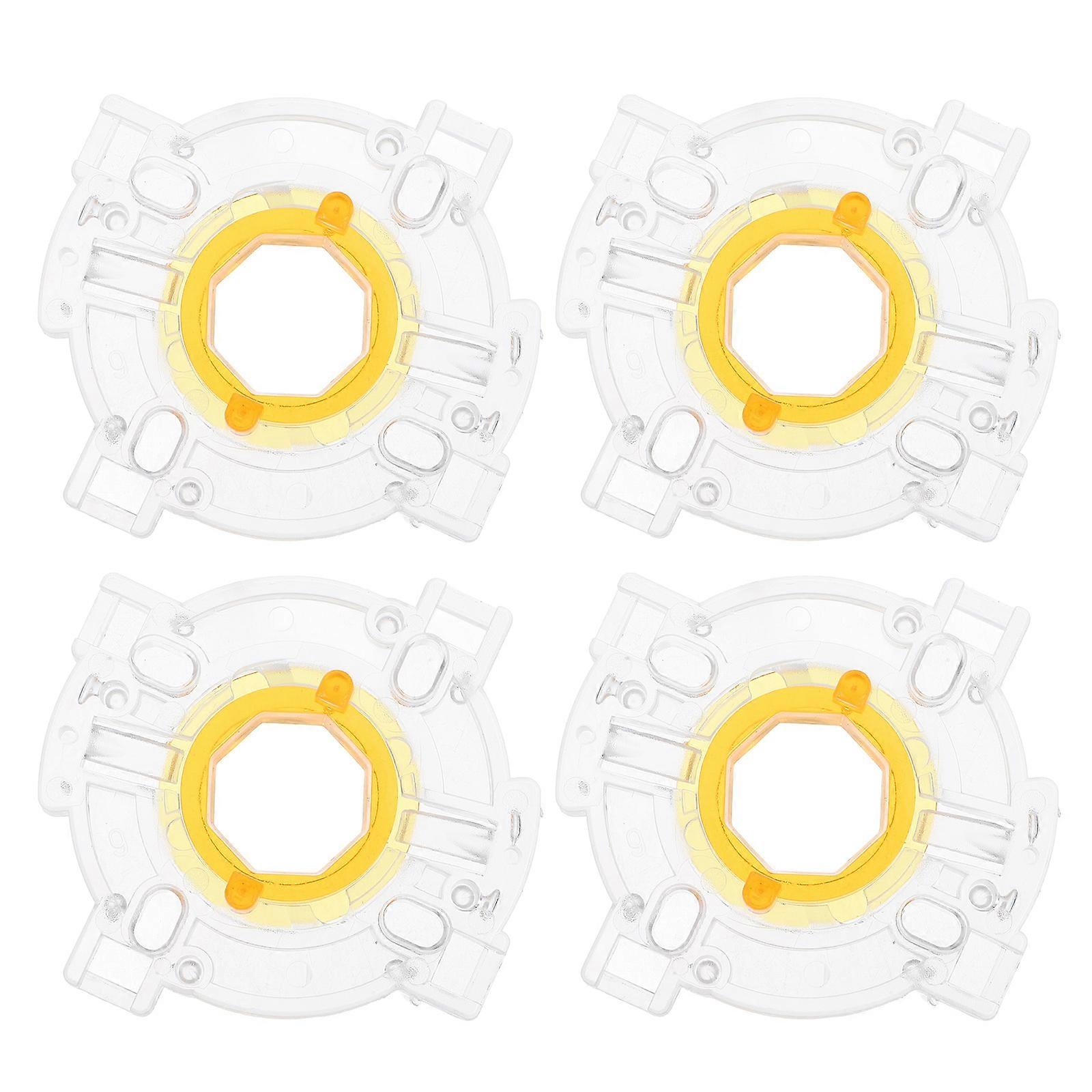 Arcade Joystick Base with Transparent Octagonal Retaining Ring 4Pcs Set