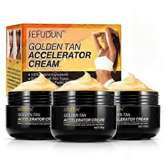 Self Tanning Cream Golden Tan Accelerator Moisturizing Bronzing Lotion for Face & Body Natural Sun-Kissed Glow 100g jdd