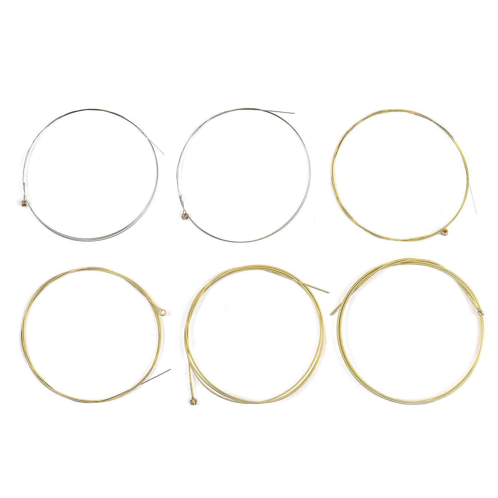 6 Pcs Guitar Strings Acoustic Guitar Strings Steel Core Rust Proof Coated String