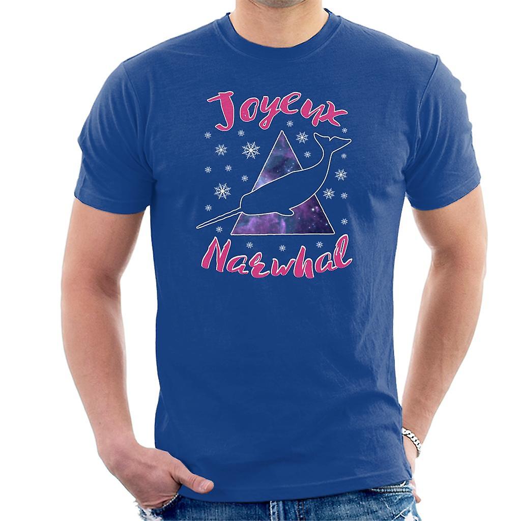 Kerst Joyeux narwal mannen T-Shirt