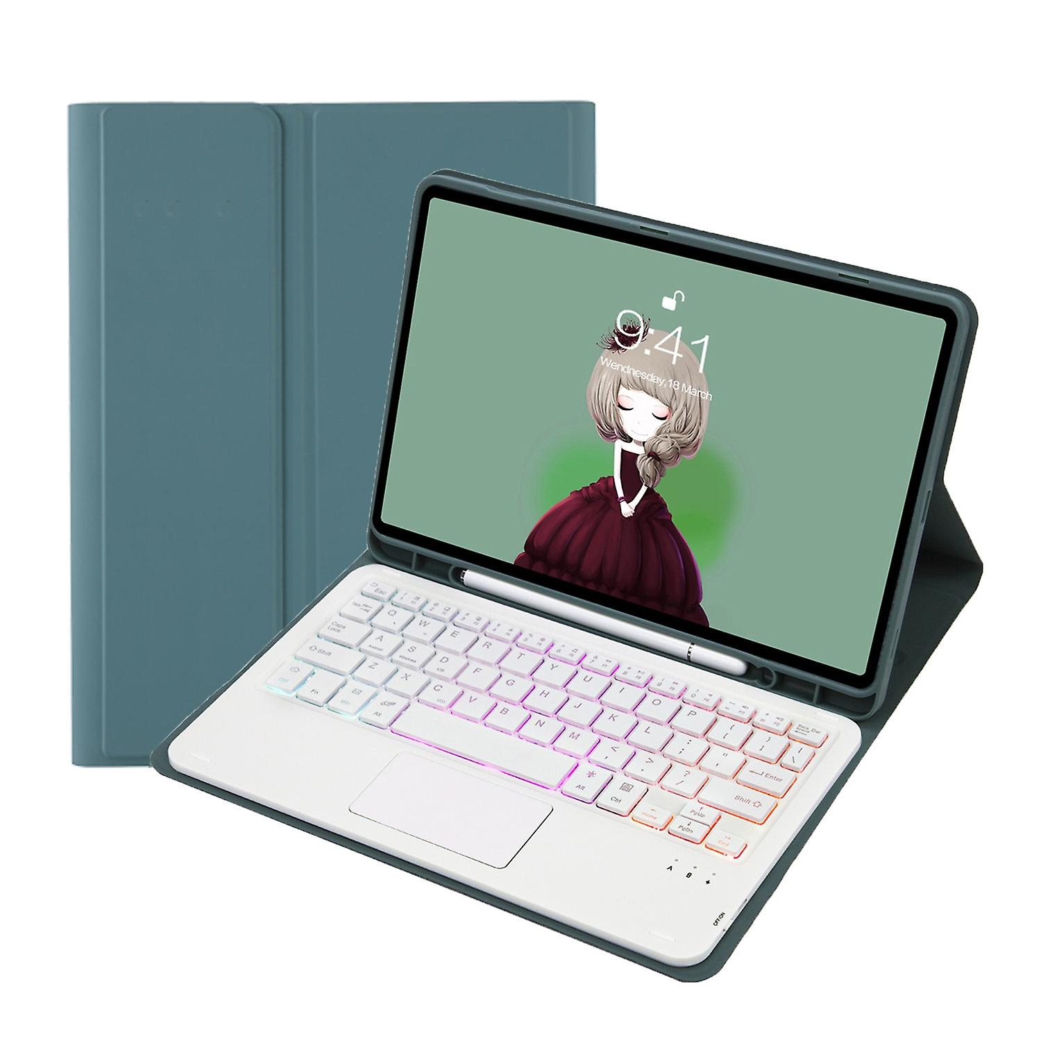 Keyboard Leather Case For Samsung Galaxy Tab S6 Dark Green