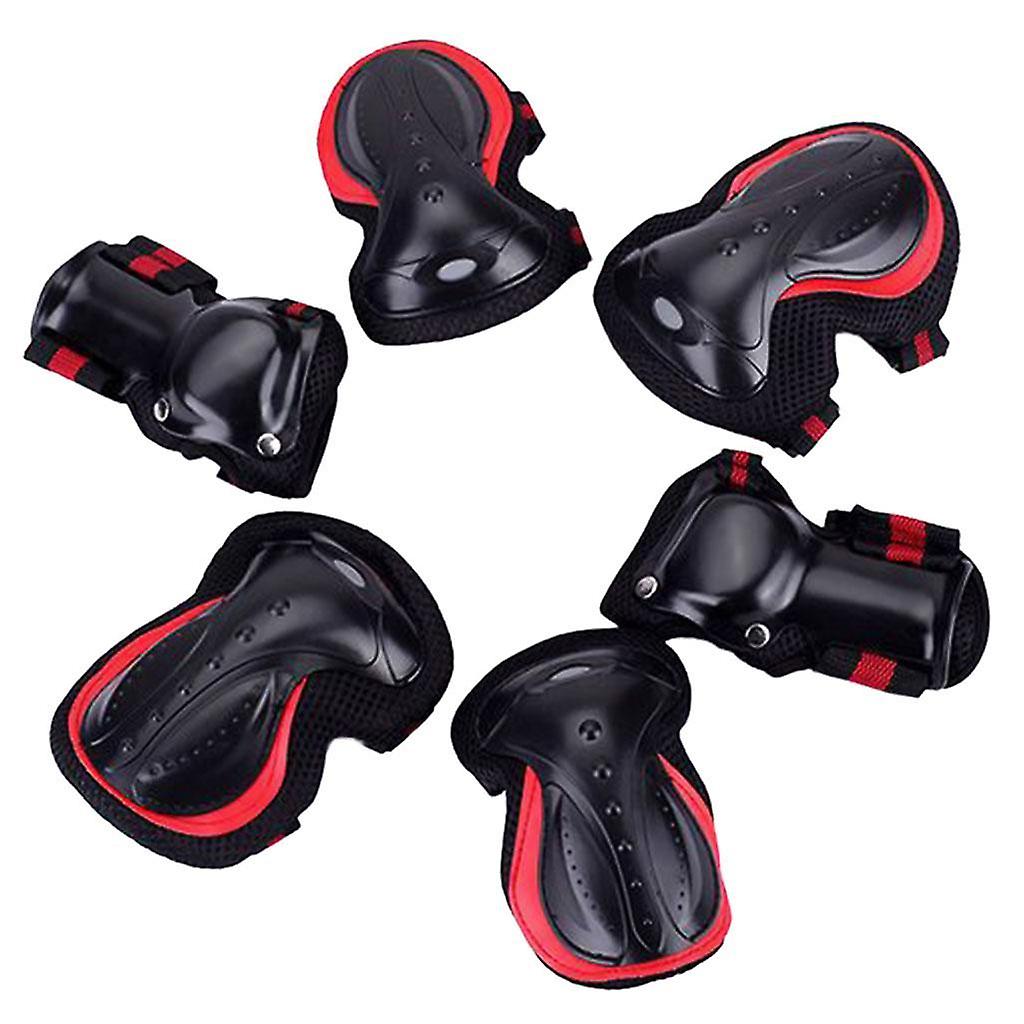 Rullalaudan suojavarusteet Ulkoilu aikuisille lapsille Musta ja Punainen S