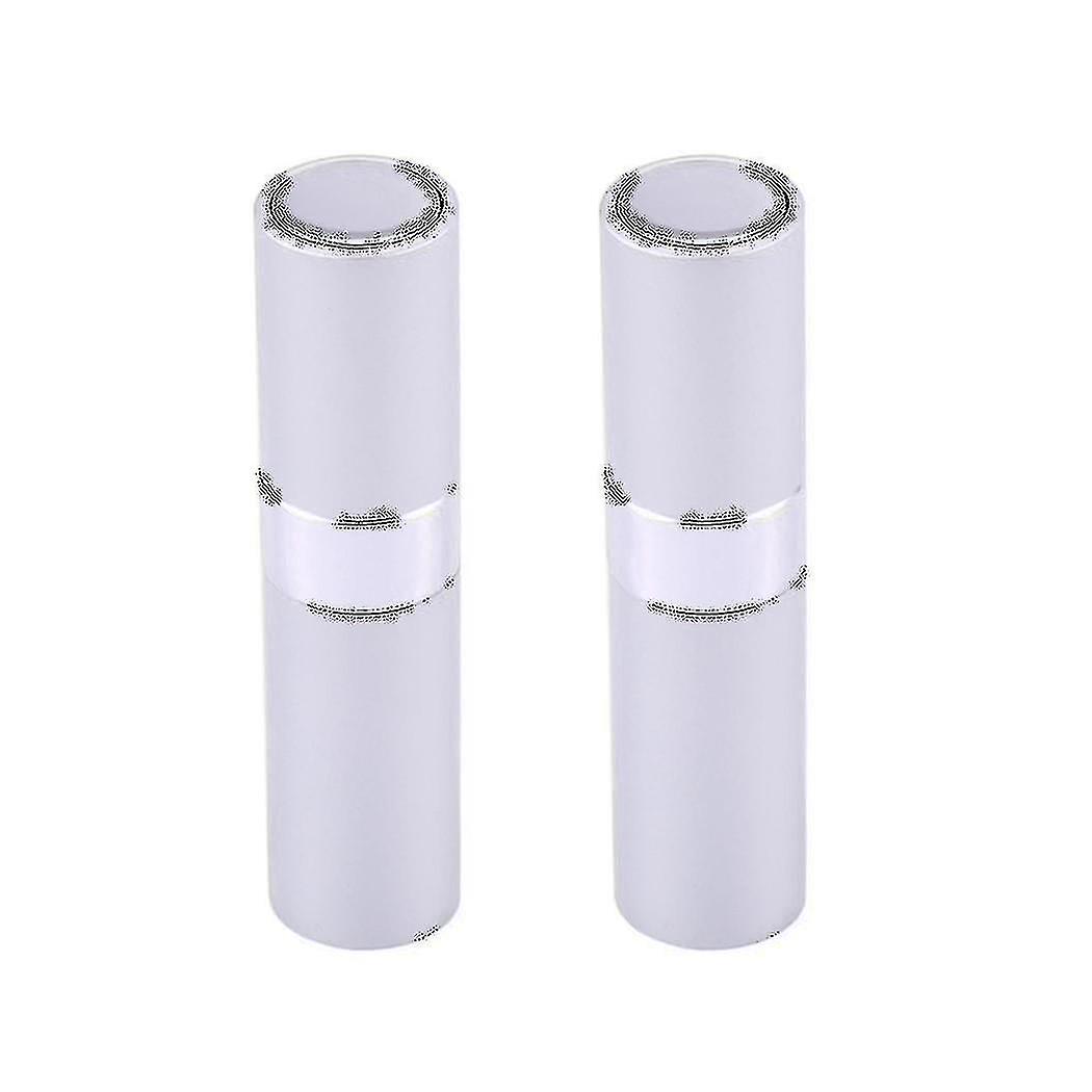 2x 8 Ml Portable Travel Mini Bottle Refillable Empty Perfume Atomizer - Silver