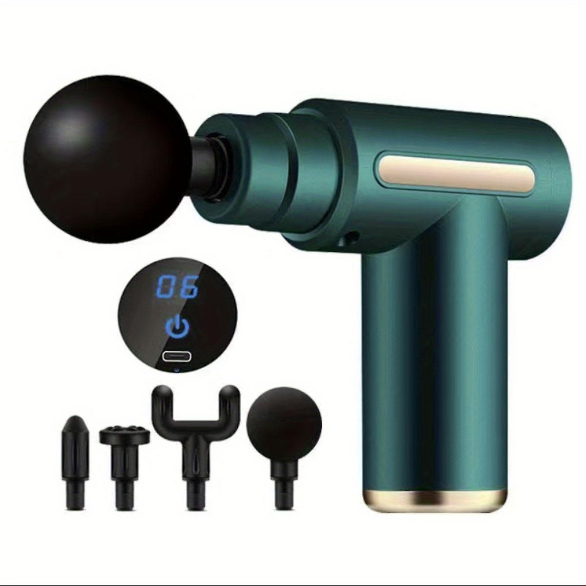 1pc Massage Gun Deep Tissue Muscle Handheld Percussion Massager For Body Back And Neck Pain Ultra Compact Elegant Design Powered By High Torque F