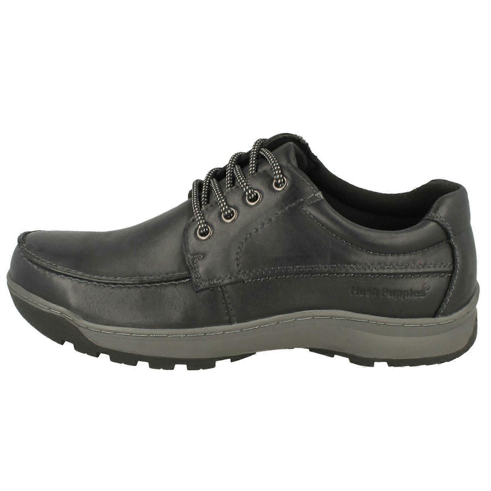 thumbnail image 2 of Hush Puppies Men's Torpedo Extra Wide Work Shoes – Mahogany Leather Lace-Up (EEE Width) 124015 2 of 4