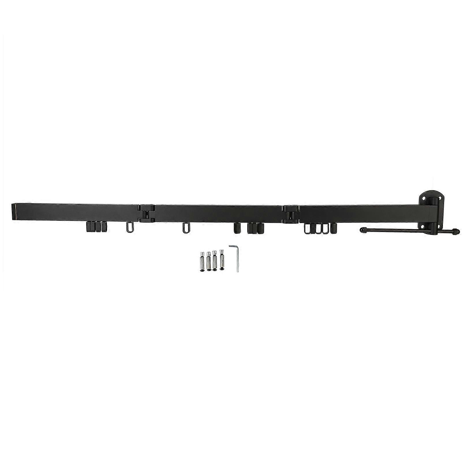 Foldable Wall-Mounted Drying Rack, Heavy-Duty Space-Saving Hanger For Laundry Rooms And Balconies, Retractable & Expandable Clothes Rack With Hooks,