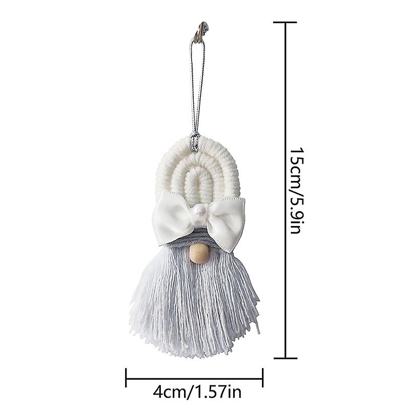 Macrame Christmas Tree Ornaments Mini Macrame Wall Boho Christmas Ornaments Handmade Cotton Woven Decor Christmas Supplies