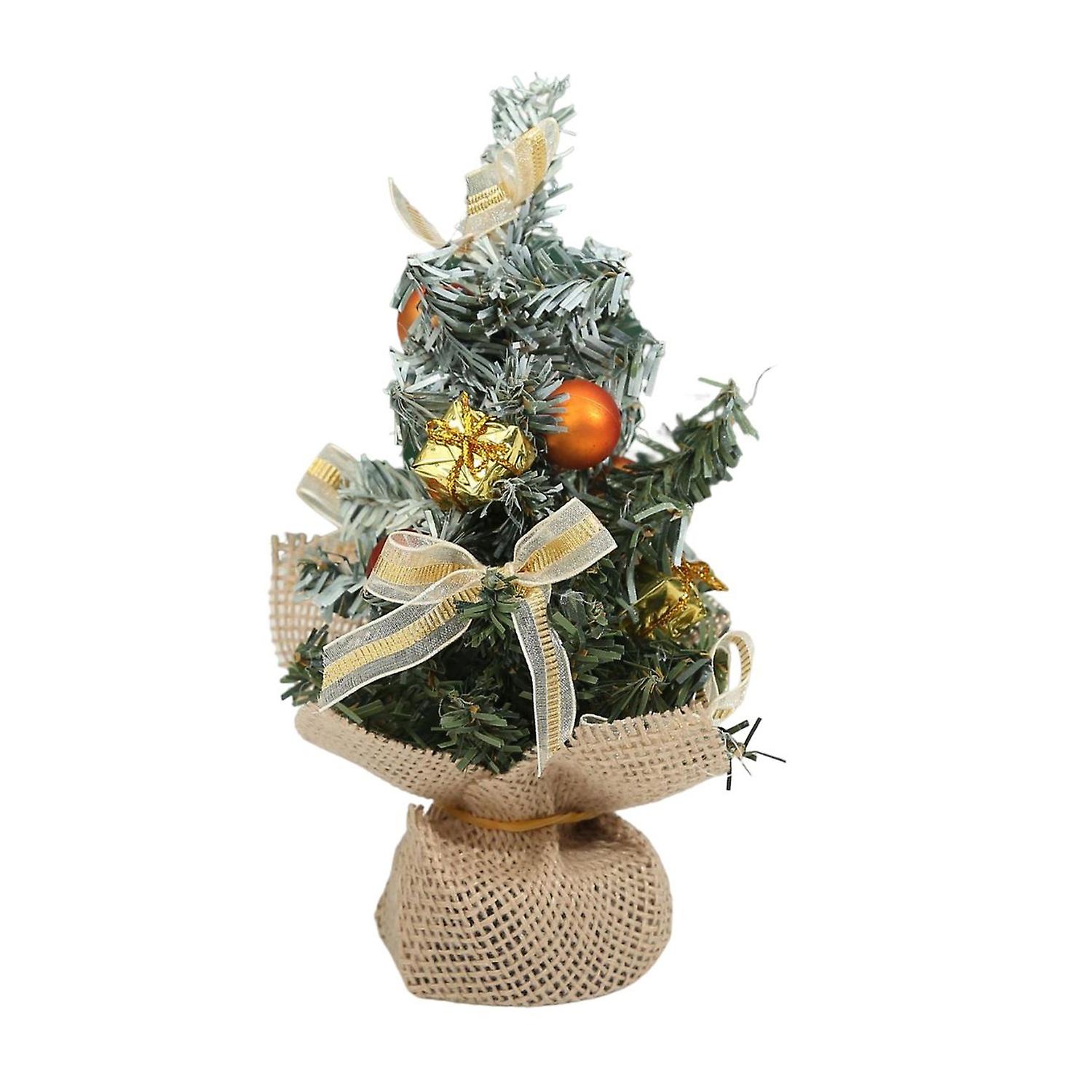 Desktop Christmas Tree Decorative Handmade Festive Props Bright Color Bow-knot Christmas Tree Decora