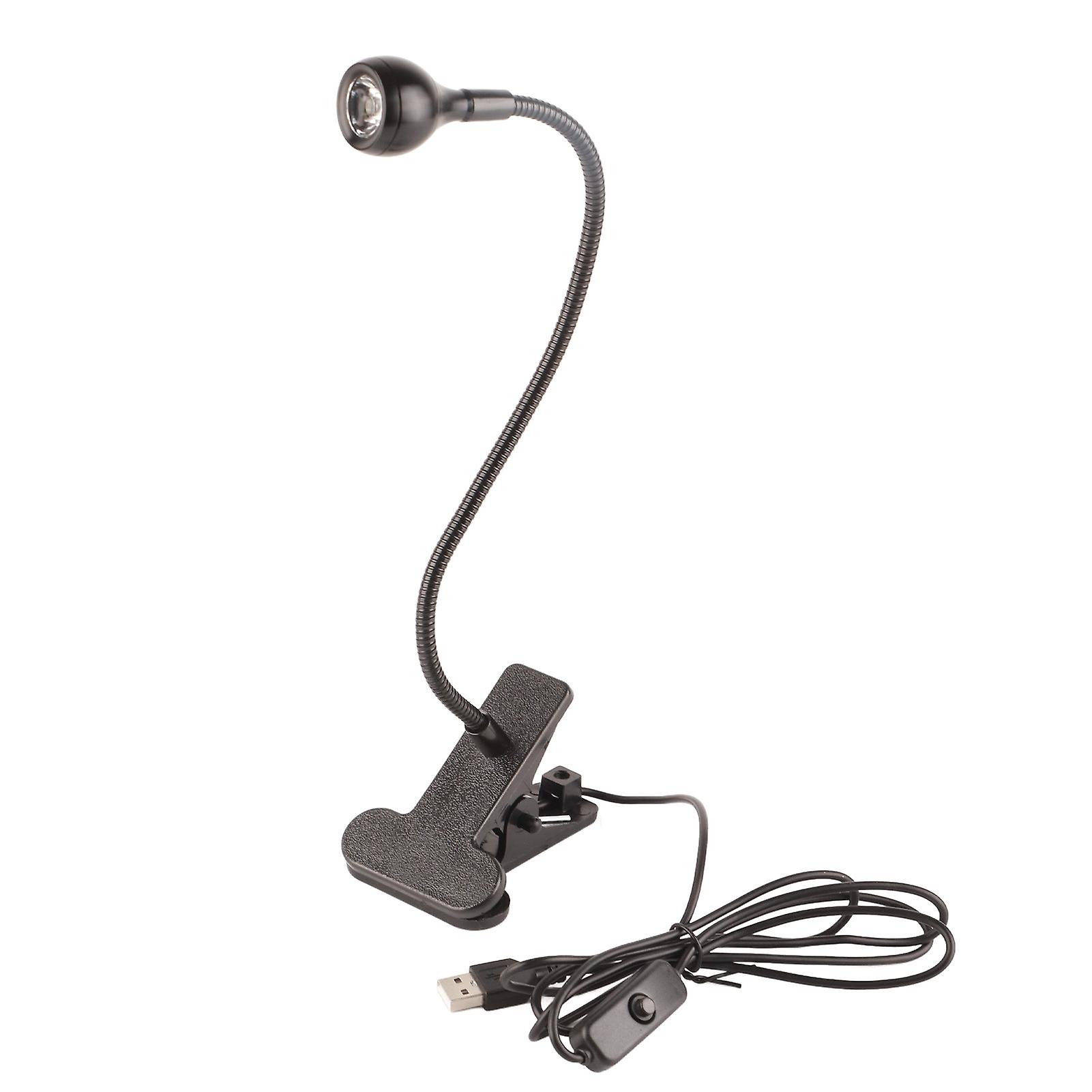 USB 3W UV Glue Lamp: LED Purple Light with Clip & Switch for Phone Repair & More