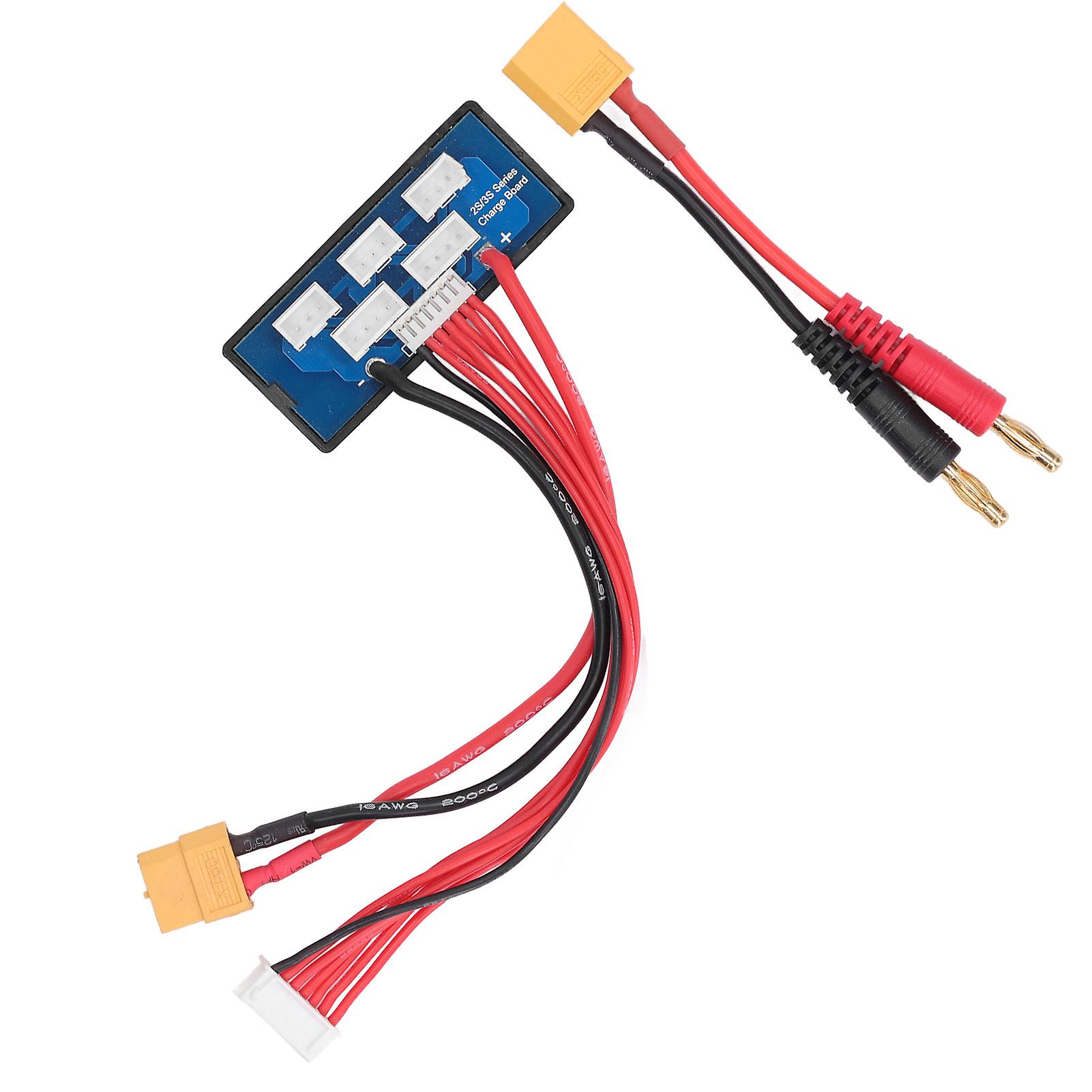 Parallel Charging Board XT60 Banana 2S 3S Battery Balance Charger Expansion Adapter 