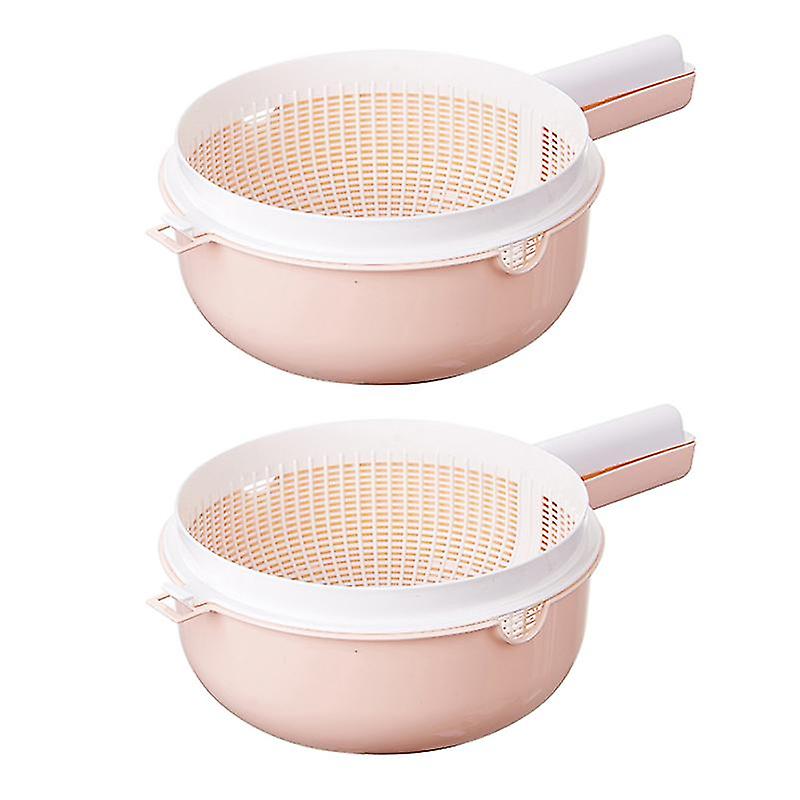 2pcs Drain Basket With Handle
