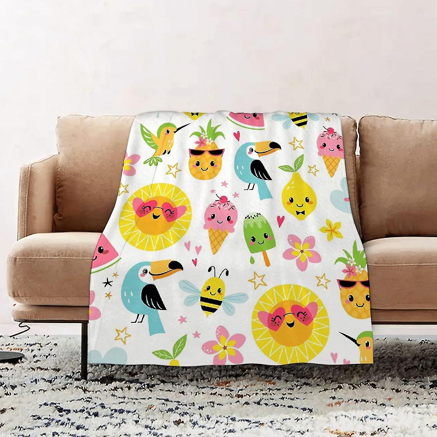 Premium Flannel Throw Blanket - Kawaii Pandas Flannel Blanket Sofa Throw, Blanket Fluffy Soft Throw For Bed And Couch Throw/single