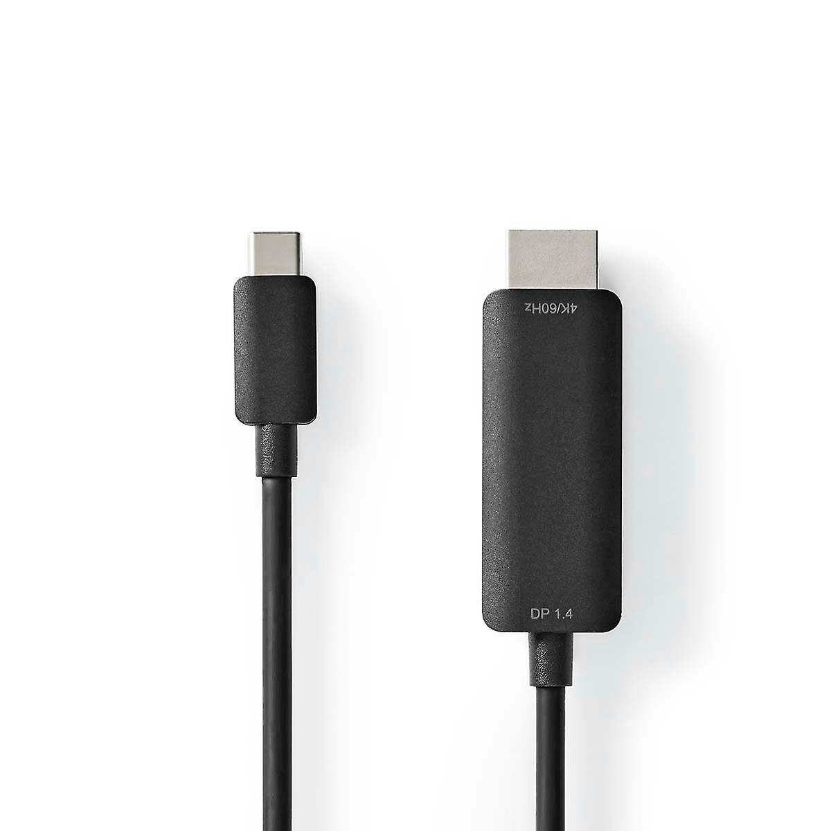USB-C™ Adapter | USB 3.2 Gen 1 | USB-C™ Male | ™ HDMI Connector | 4K@60Hz | 2.00 m | Round | Nickelplate