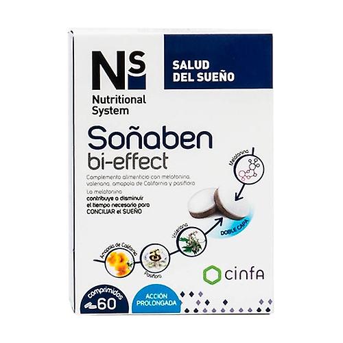 Soñaben bi-effect melatonin 1.85mg 60 tablets