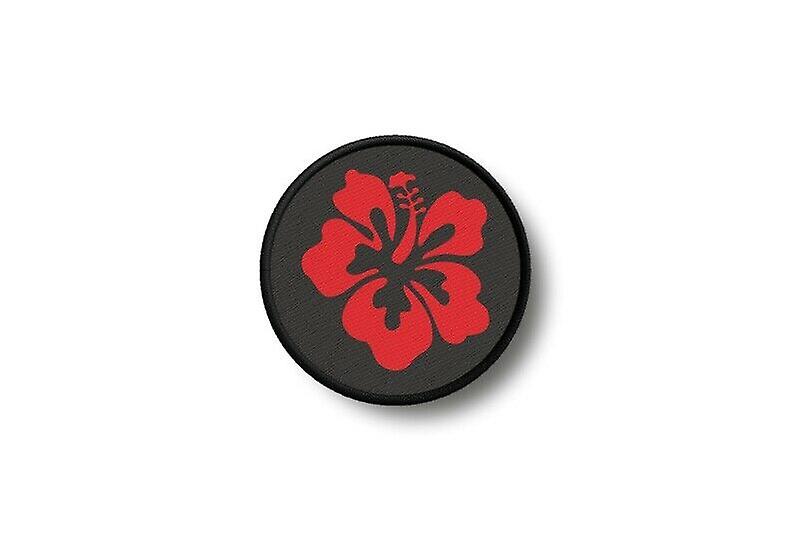 Patch badge ecusson prints thermosticking red flower hibiscus