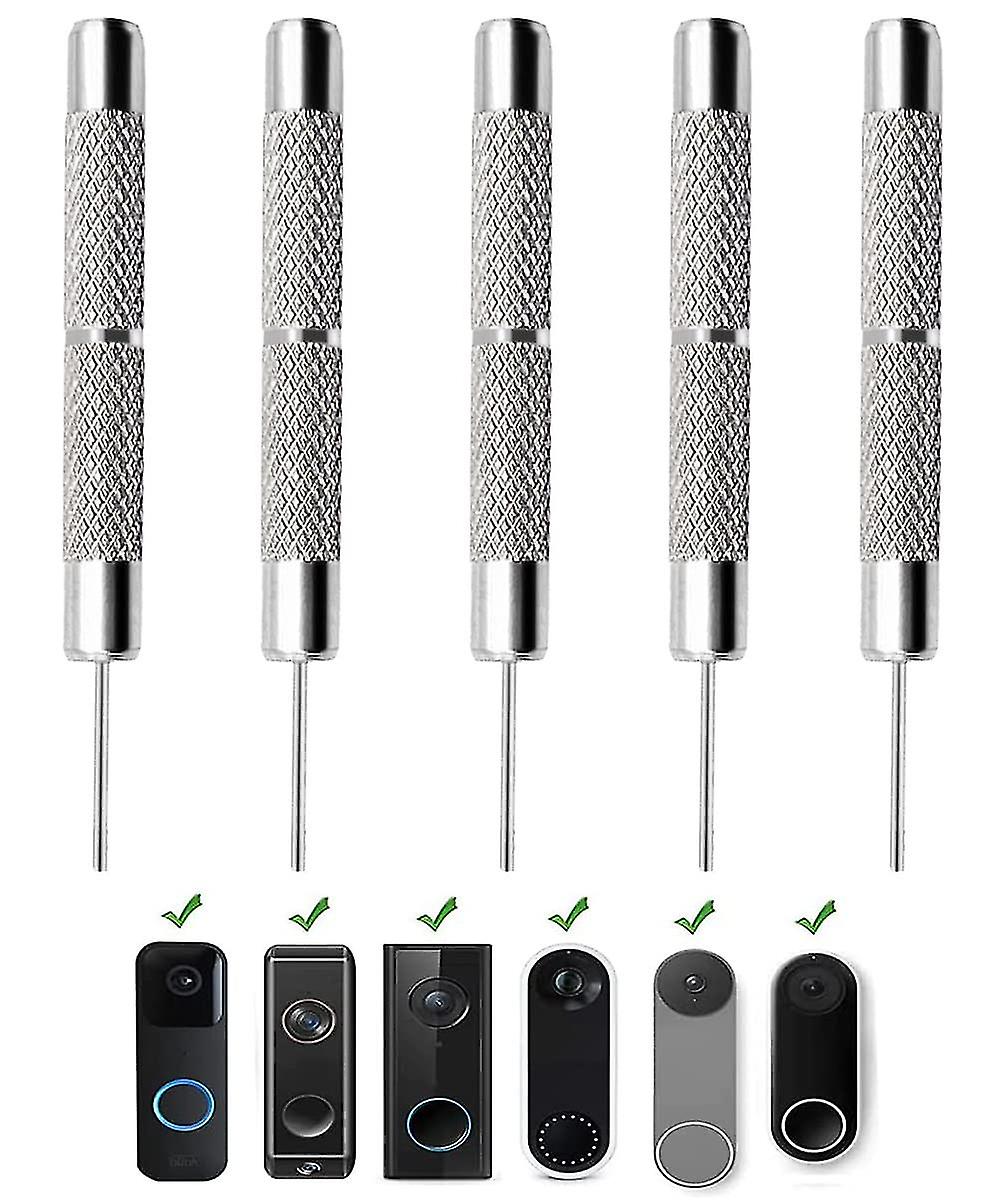 5 Pack Doorbell Removal Pin, Release Key Security Removal Tool Replacement, Remove Video Doorbell from Mount