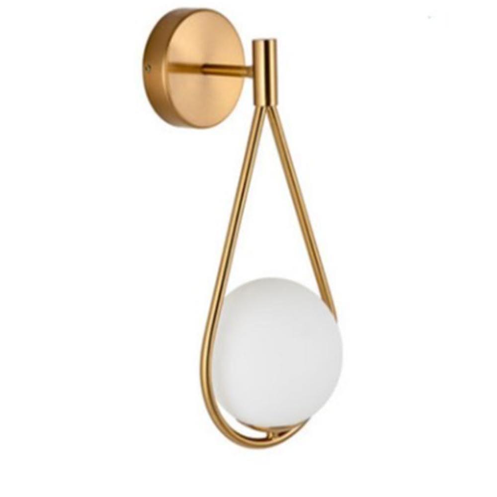 Modern Minimalist Brass Lamp Body Glass Wall Lamp