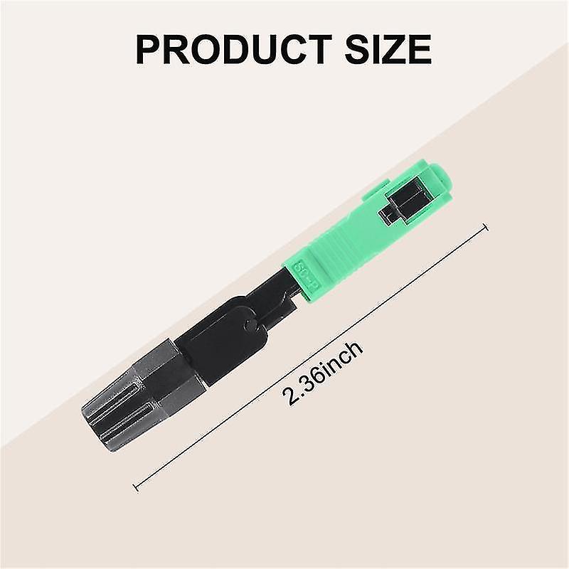 10pcs Sc/ Fiber Optic Connector Embedded Single Mode Component Fiber Optic Quick Connector-black +