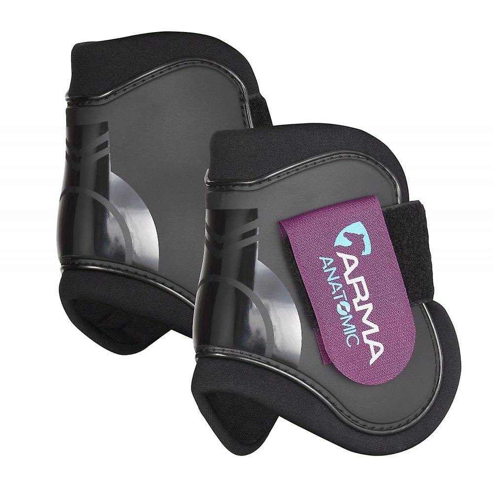 Shires Arma Fetlock Boots - Black/plum