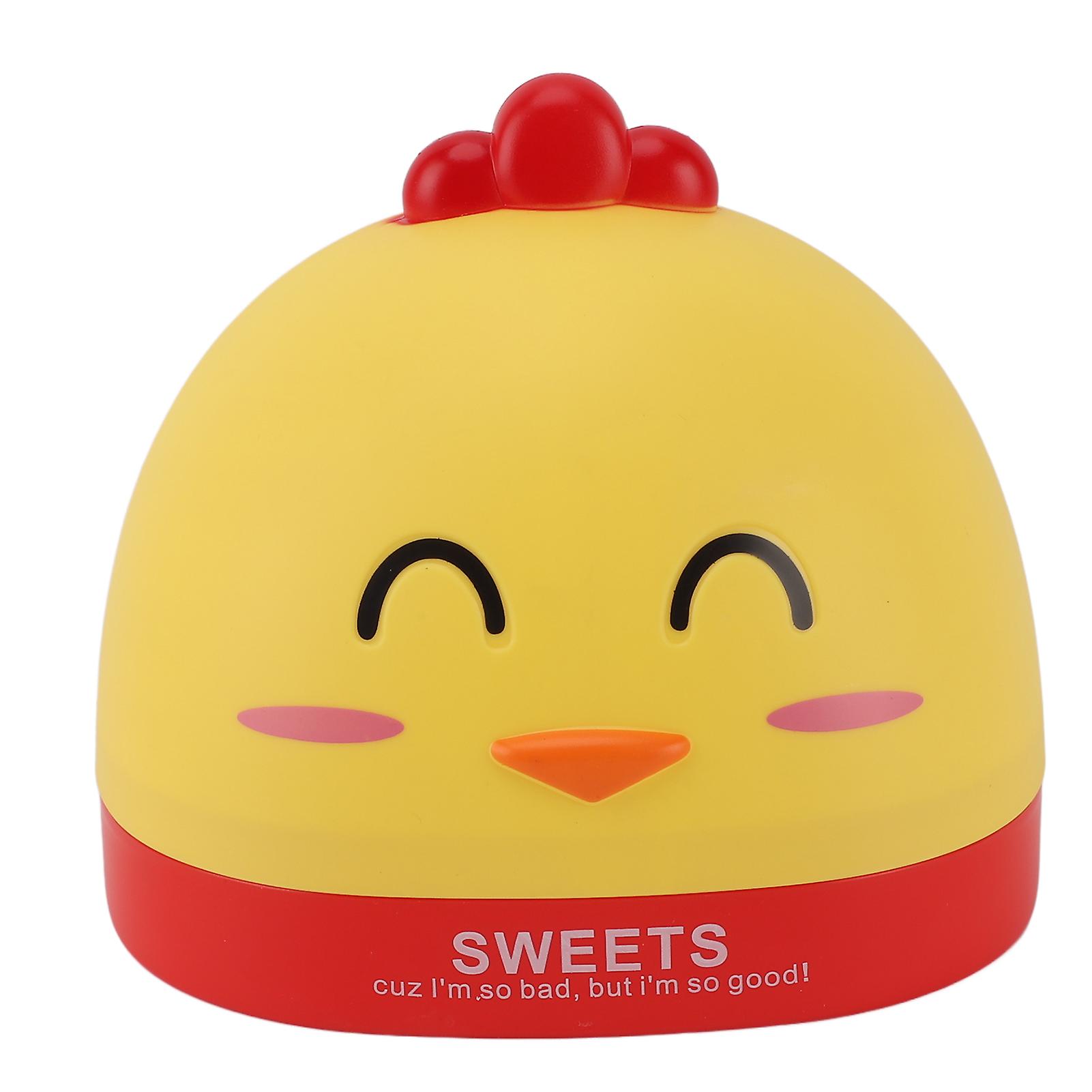 Tissue Dispenser Box Plastic Cartoon Chicken Shaped Tissue Container for Countertop Yellow