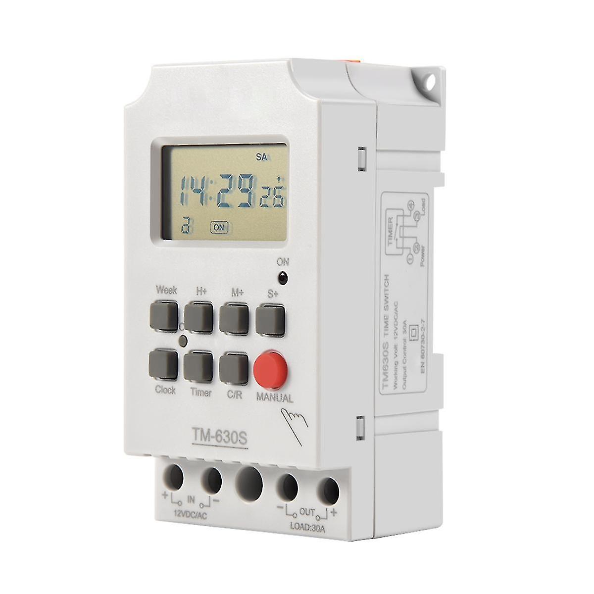 Tm630S-4 12V Seconds Control Timer Switch Large Screen Digital Display Hot Pin Voltage Output Time C
