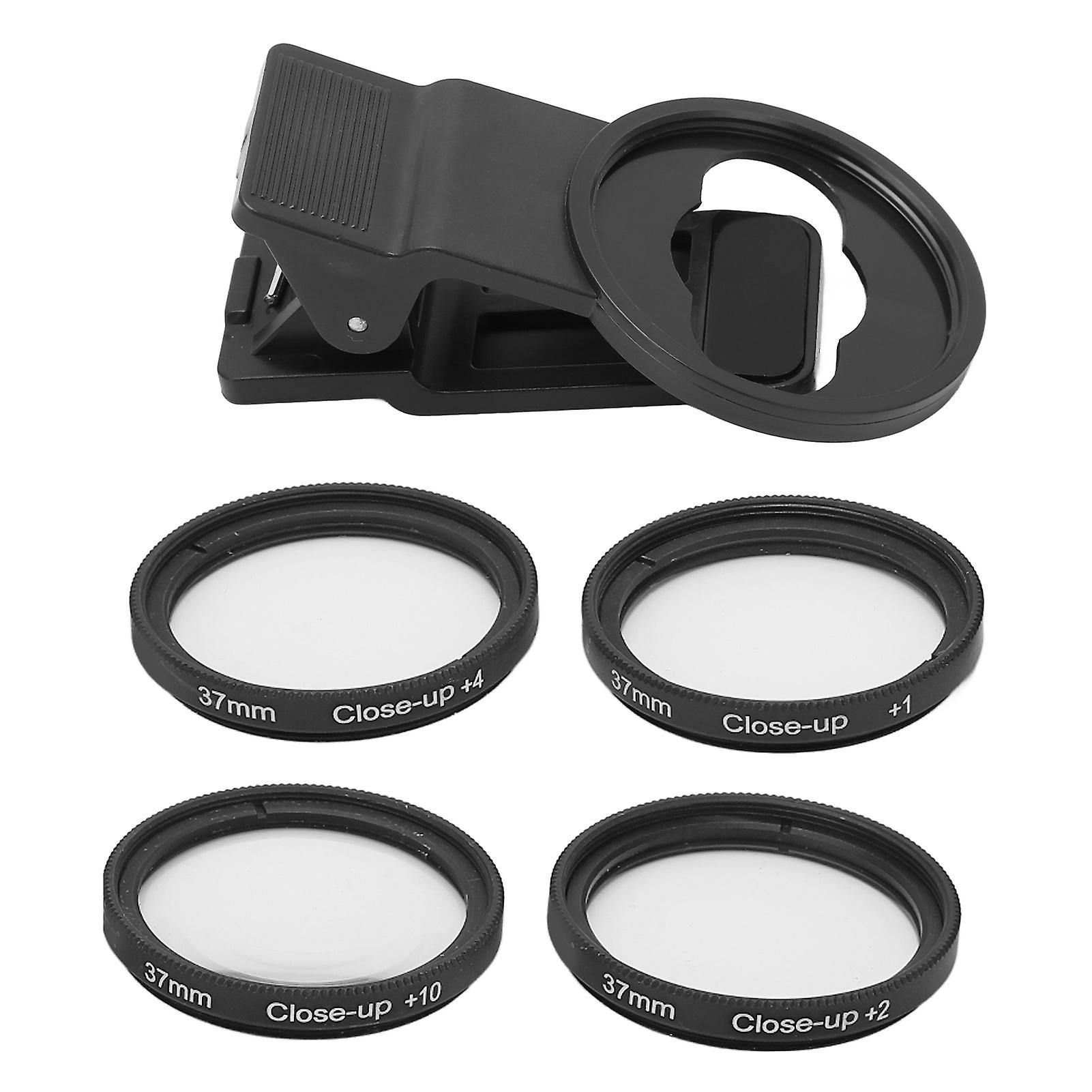 Veledge 37mm Close Up +1/+2/+4/+10 Close Up Macro Filter Mobile Phone Lens Filter for Different Mobile Phones