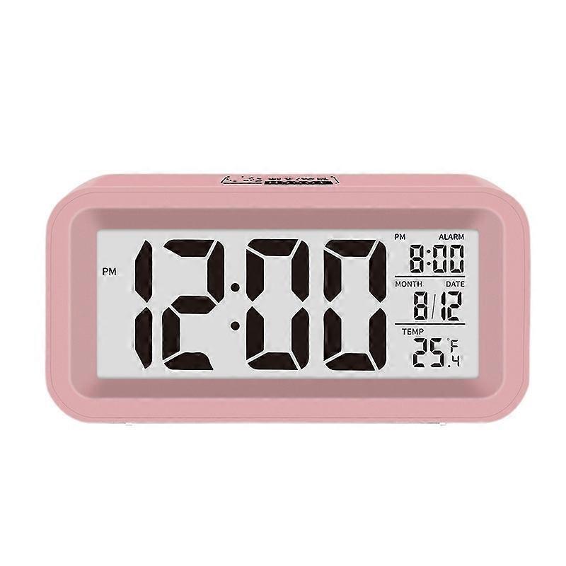 1 piece（Pink Color）Digital Alarm Clock, LED Alarm Clock with Temperature, Snooze Function, 12/24H C