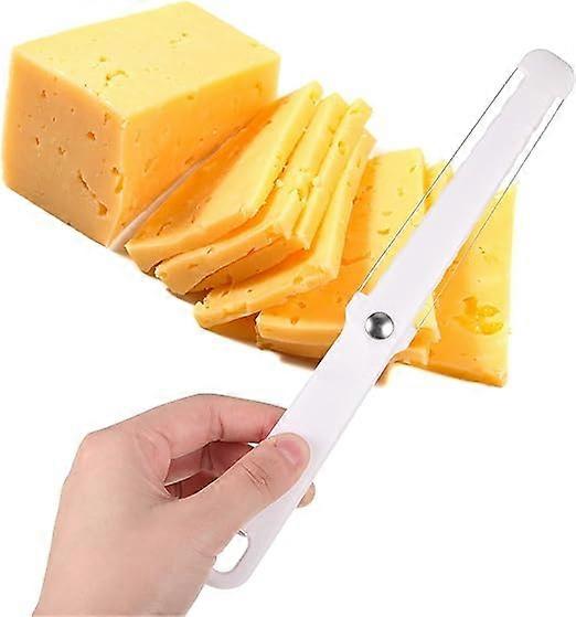 Cheese butter slicer (white), stainless steel cake slicer with cheese