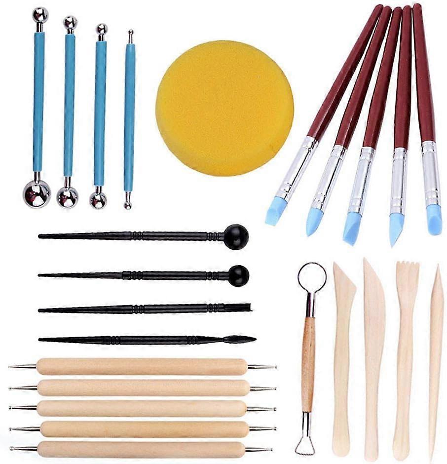 24 Pieces Clay Sculpting Tools Clay Modeling Tool Carving Tool Set Polymer Clay Tools Sculpting Tools Sculpting Modeling Set Pottery Modeling Ceramics