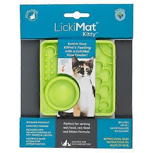 LickiMat Kitty Green Antivoracity Feeder for Kittens