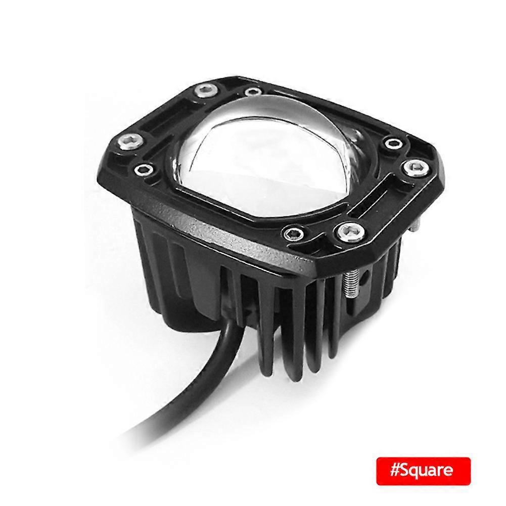 8d Motorcycle Led Lens Spotlight Motorcycles Auxiliary Fog Lamp Working Headlight Dual Color White Yellow Light Waterproof
