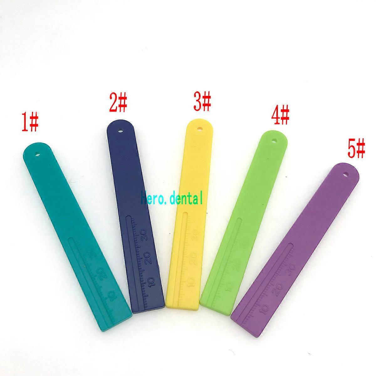 5pcs Endodontic Span Measure Dental Scale Gutta Percha Point Ruler