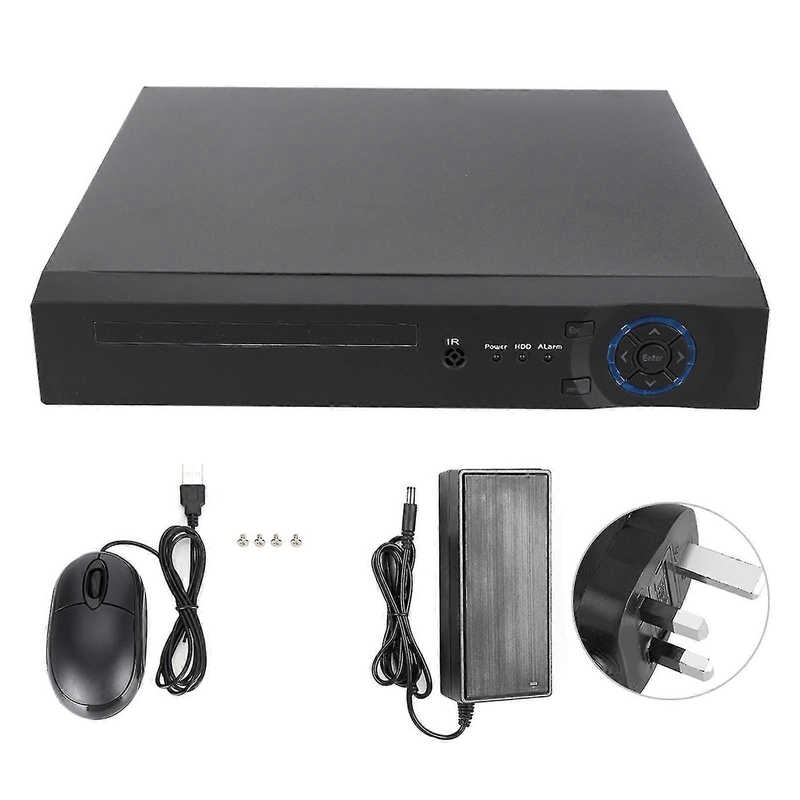 8Ch 1080p hd poe nvr h.265 net-harddisk video recorder for onvif 100-240vuk plug
